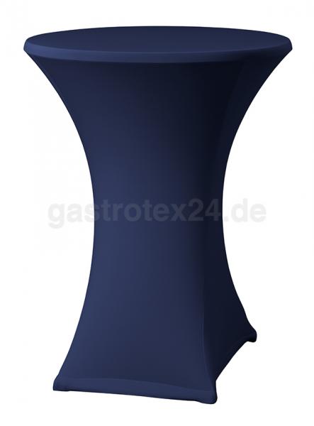 "Samba D2/D3" - Stretch-Stehtischhusse - 70 cm rund - für Scheren-Stehtische - Farbe: navyblau